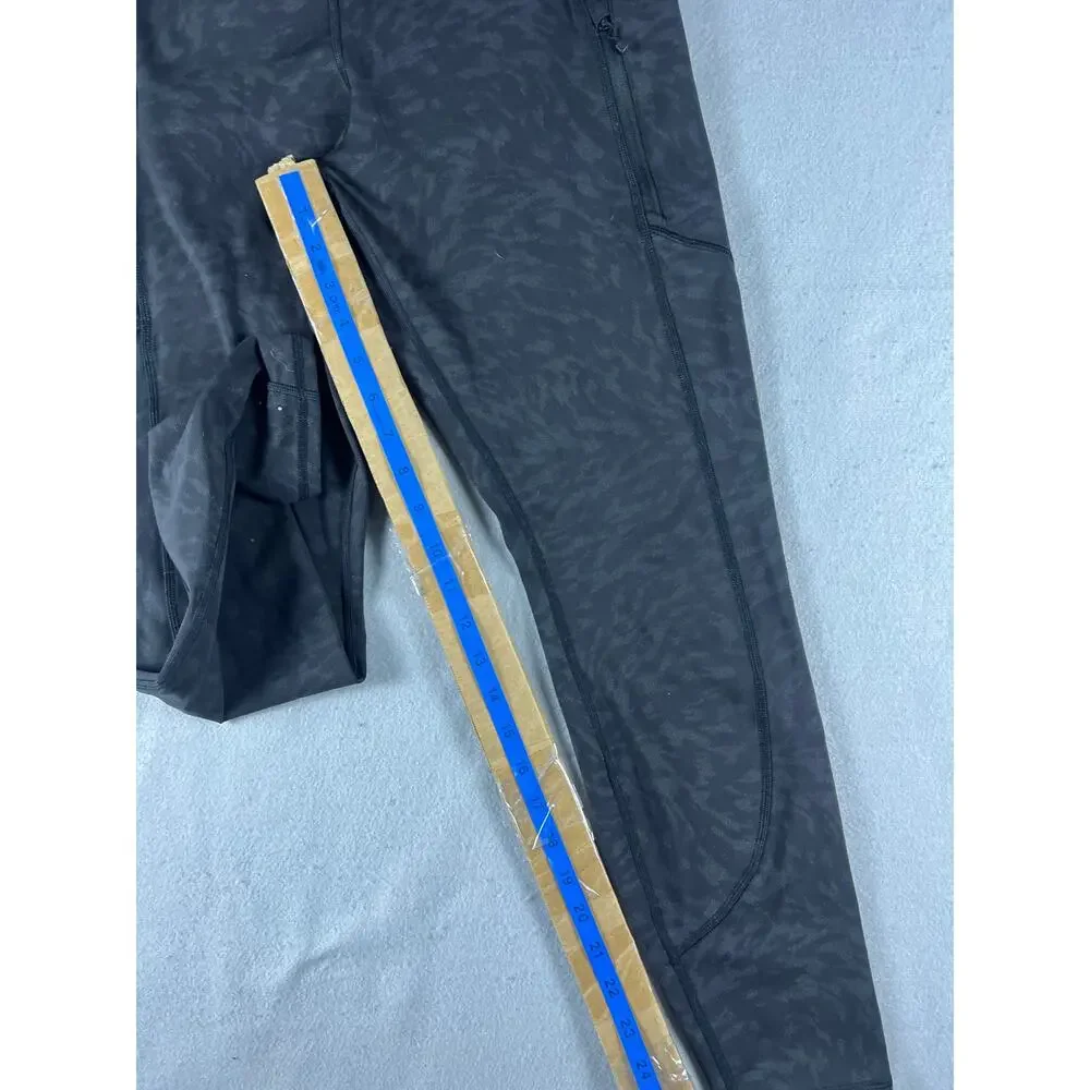 Athleta Rainier Printed Tight Womens L Black Animal Print Reflective Leggings